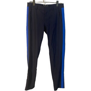 Vince Dark Blue Stripe Panel Wool Blend Stretch Career Pants Women Sz 4